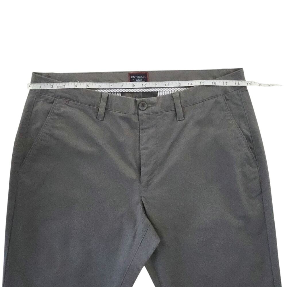 UNTUCKit Relaxed Fit Gray Pants 36x30 Mens Chinos Trousers Casual Straight Leg - Picture 4 of 9